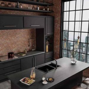 Ide desain kitchen set industrial