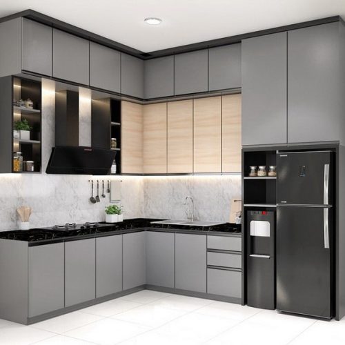 Kitchen Set Warna Abu Abu